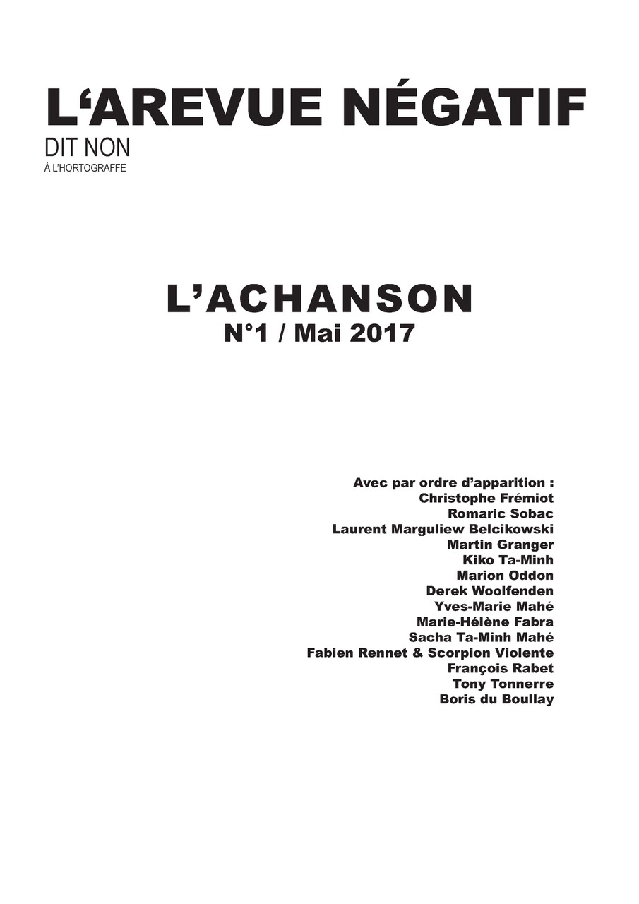 L’arevue Négatif N°1